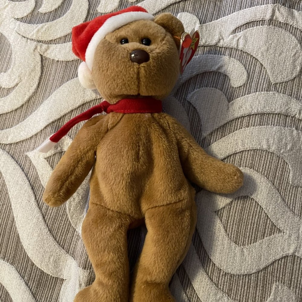 Lot of 2 TY Beanie Babies 1997 Holiday "Teddy" Bear & TY "Jangle" Bear -Set of 3 - Picture 2 of 6